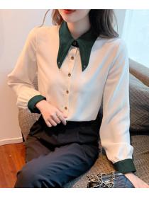 Retro hanging neck shirt new style temperament sexy Top 