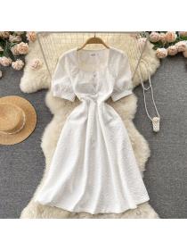 Outlet Fashion France style short sleeve dress