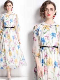 For Sale Printing Show Waist Fashion Dress 