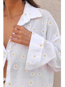 Outlet Summer new sunproof shirt matching Daisy print shirt
