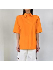 Outlet Short-sleeved  100% cotton temperament casual sports Polo shirt