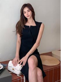 Korean Style Pure Color Simple Grace Dress