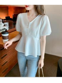 Outlet Fashion tops chiffon shirt for women