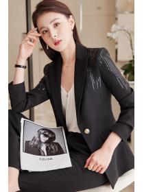 Outlet Elegant slim coat temperament business suit 2pcs set