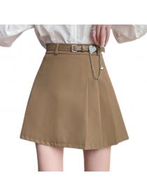 Spring new A-line skirt Korean fashion short skirt