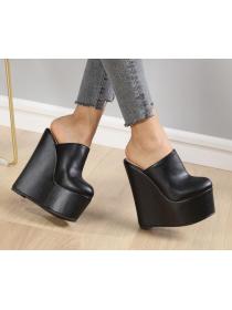 Outlet European fashion comfortable 16cm high wedge sandals