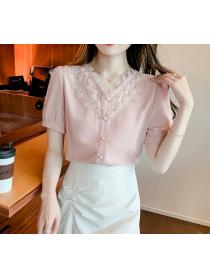 On Sale Lace Matching Loose Sweet Blouse 