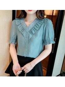 On Sale V  Collars side of fungus  Blouse 