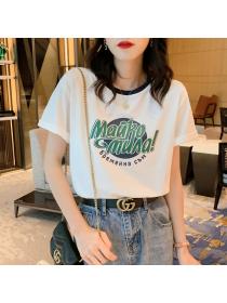 Outlet summer new cotton top loose t-shirt