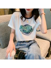 Outlet summer new cotton top loose t-shirt