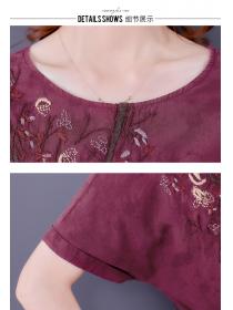 【M-4XL】Summer new slim short-sleeved slim-fit round neck loose short-sleeved dress