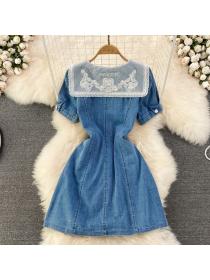 Fashion style breasted tender summer dress