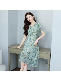 Fashion Middle-aged summer temperament dress for women