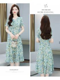 Fashion Middle-aged summer temperament dress for women