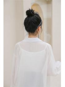 Silk Sunscreen Shirt + Matching Plain Camisole