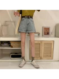 On sale Loose short jeans washed wide-leg denim shorts 
