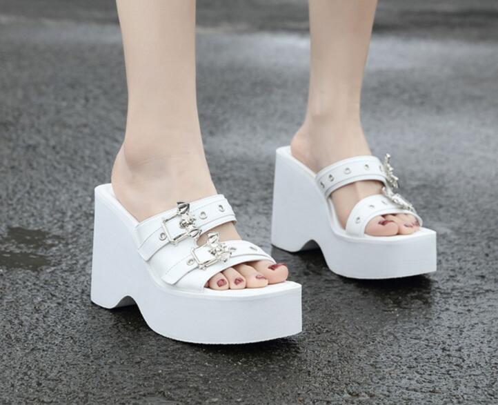 Wedge Platform High Heel Fashion Slippers