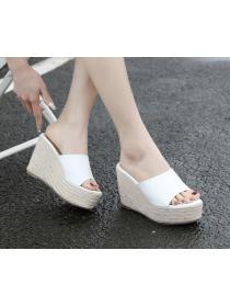 wedge heel thick bottom korean summer slippers