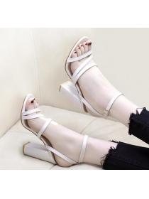 [35-42]Fashion style  chunky high heel sandals
