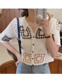 On Sale Hollow Out Fashion Knitting Top 