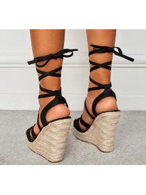 Women'sFoam sole shoes fashion British style elastic strap sandals