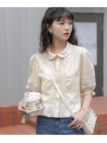 On Sale Sweet Fresh Hollow Out Blouse 