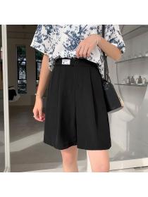 New style Loose High-waist Straight Casual Wide-Leg Sports Short pants