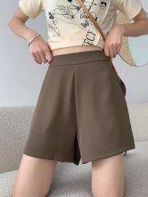 Summer fashion casual high-end wide-leg suit shorts
