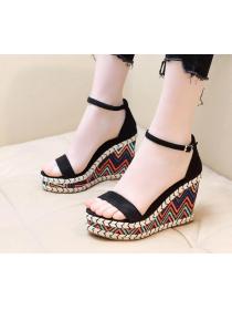 European fashion 12cm High-heeled Wedge Sandals