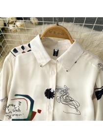 Summer new chiffon short-sleeved Blouse loose polo shirt