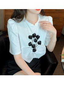 Sweet Fresh Flower Matching Fashion T  Shirt 