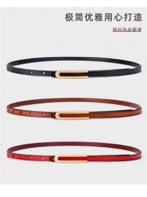 New style Genuine leather matching dress decorative thin belt women's Korean style pants belt