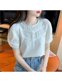 On Sale Sweet Pure Color Fashion Blouse 