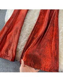 Autumn new Korean fashion snake print long pants