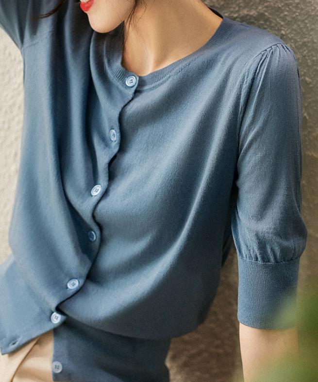 On Sale Simple Pure Color Knitting Top