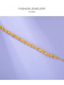 Outlet Gold Plated Beads Hollow Out Glossy Delicate Bracelet