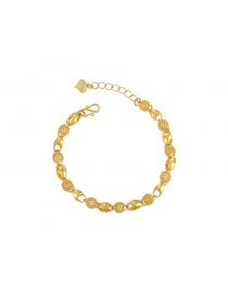 Outlet Gold Plated Beads Hollow Out Glossy Delicate Bracelet
