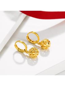 Outlet Vintage style Gold Plated Mother day Gift Sand Gold Earrings