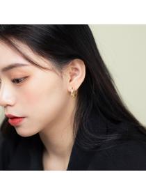 Vintage style cross temperament earrings 24k gold-plated earring for women
