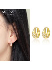 Elegant style temperament simple round earrings