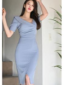 New Style Irrgular Fashion Drape  Dress 