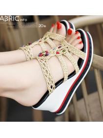 On Sale Fashion weave Wedge Shoes 