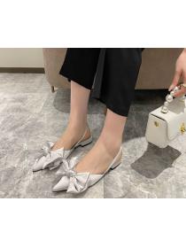 Shallow toe and bow korean style sandals