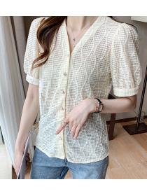For Sale Lace Hollow Out Fashion Blouse 