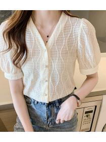 For Sale Lace Hollow Out Fashion Blouse 