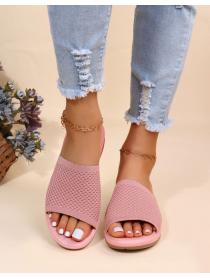 Hot sale Flat Summer Knitted Upper fashion slipper for women