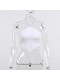 Outlet hot style Summer Pearl Halter neck Sexy Backless Corset for women