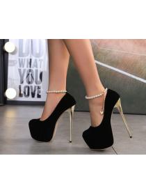 Pearl Chain 16cm High Heels for women