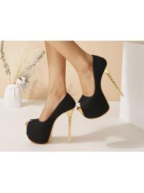 Outlet high-heeled shallow mouth waterproof platform Shoes