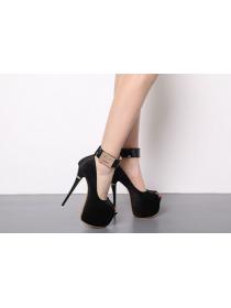 New style high-heeled shallow mouth waterproof platform shoes